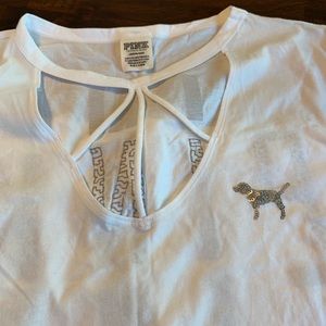 Victoria’s Secret Pink white tee